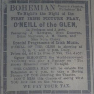 An image of Ad for the first public exhibition of O’Neil of the Glen