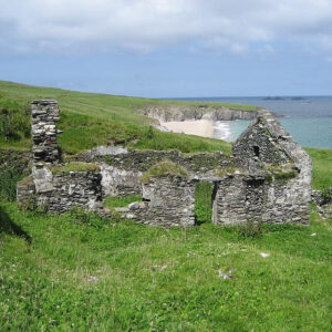 An image of An abandoned home on the island