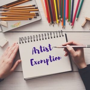 An image of artist exemption from income tax