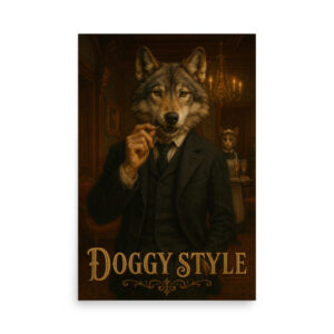 Wolf doggy style photo poster