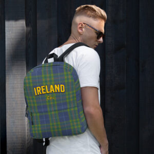 Ireland blue tartan backpack