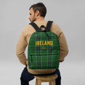 Ireland green tartan backpack