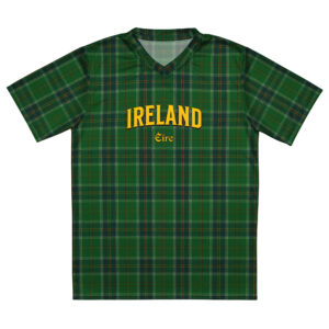 Ireland green tartan recycled unisex sports jersey