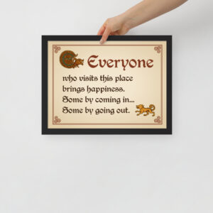 Everyone who visits this place framed poster